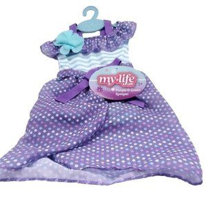 Doll Clothes My Life Doll Romper Outfit Purple and Green Romper Doll Outfit